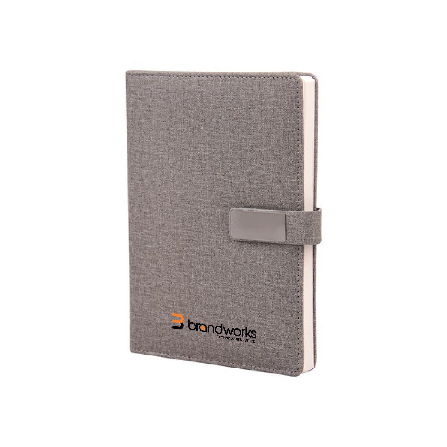 Lustrous A5 Jute grey Diary with Magnetic Closure