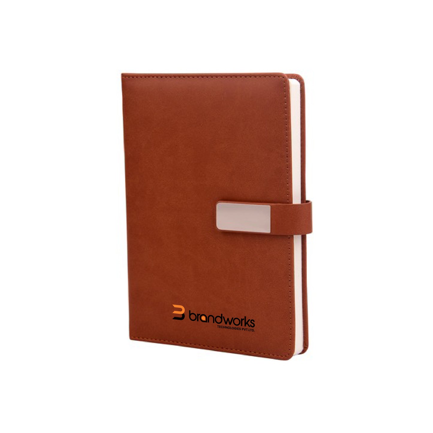 Lustrous A5 Tan Diary with Magnetic Closure
