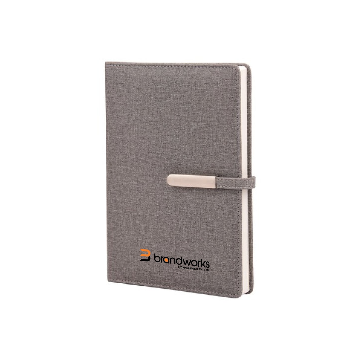 Elegant A5 Jute grey Diary with Magnetic Closure