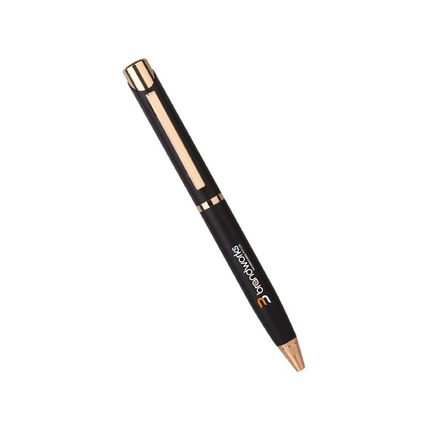 Stylus Matte-finished Black Pen with Golden clip
